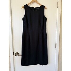 Chadwicks Black Sheath Dress Sleeveless 12 Tall Capsule Corpcore Minimalist